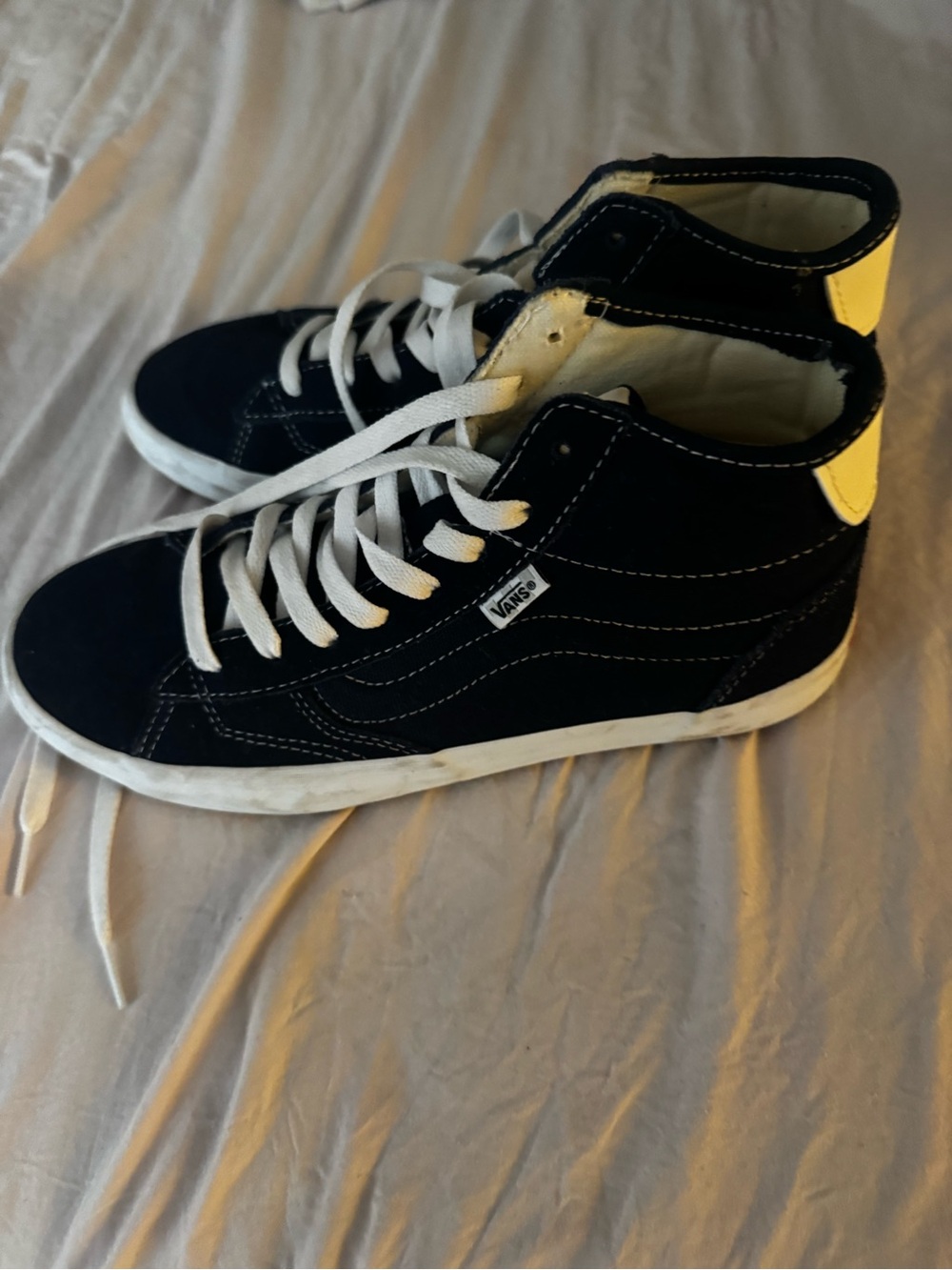 Vans Kids High-Top Sneakers in Black with White Accents
